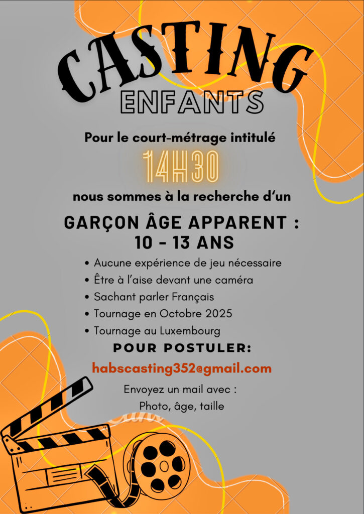 Affiche du casting 14h30
